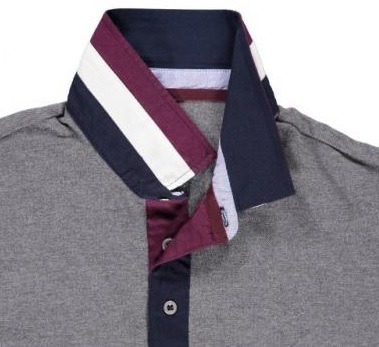 Contrast polo shirt collar