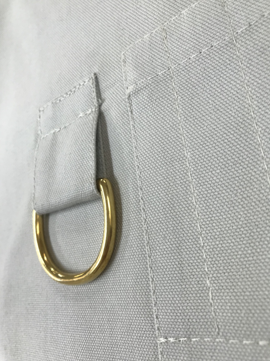 D Ring accessory on made to order apron design D Ring accessory on made to order apron design