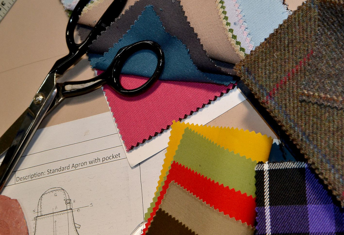 fabric for aprons, wax, twill, canvas, drill, leather fabric for aprons, wax, twill, canvas, drill, leather