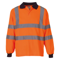 Hi Vis Long Sleeve Polo Shirt