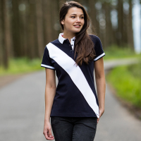 Womens stripe piqué polo Womens stripe piqué polo