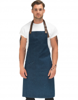 Denim and Leather Bib Apron