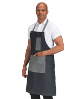 Denim Bib Apron Contrast Pockets