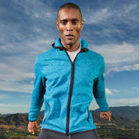 Melange knit fleece jacket Melange knit fleece jacket