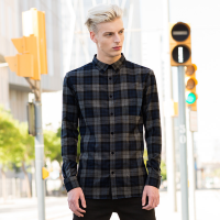 Brushed check casual shirt