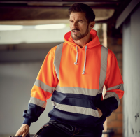 Hi-vis pull-over hoodie