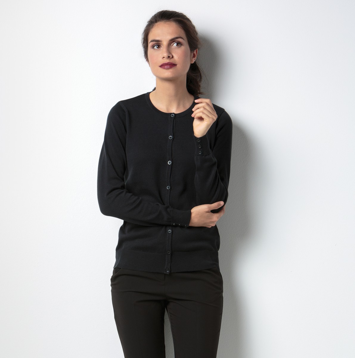 Womens Crew Neck Cardigan (RWKK355)