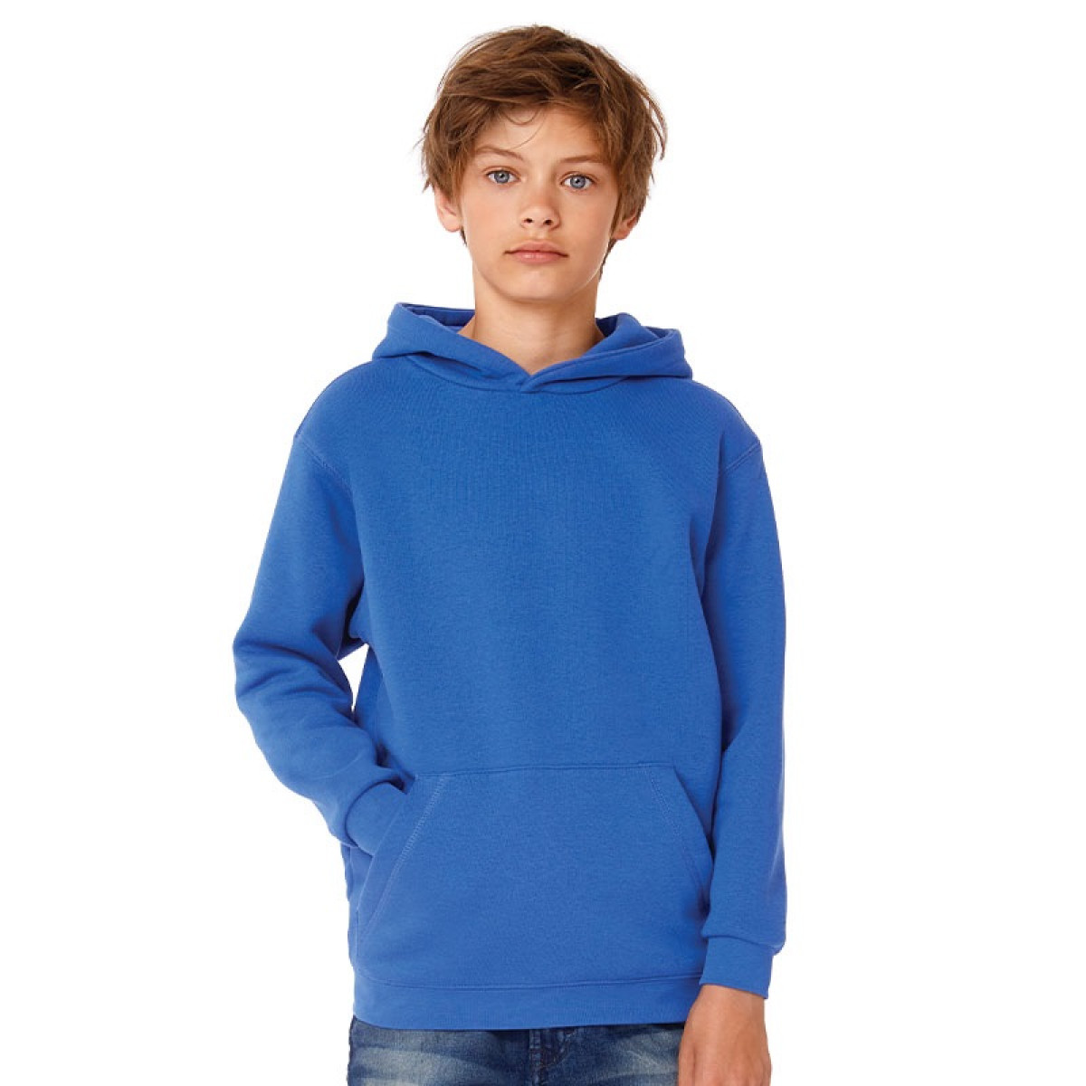 Childrens customised hooded sweatshirt. Warm outdoor wear.