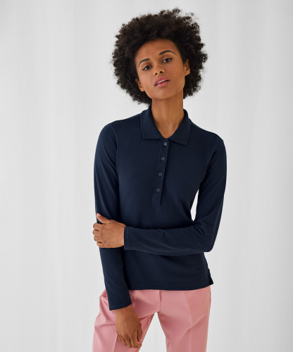 Womens Long Sleeve Polo Shirt (RWB370L)