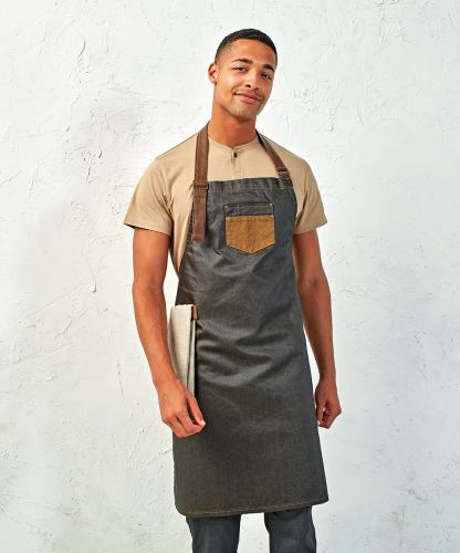 Buy ZHONGPAI New Denim Jean Work Apron, Adjustable Shop Apron Chef Apron  with Cross-back Leather Straps Online at Low Prices in India - Amazon.in