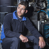 mens Piped Microfleece