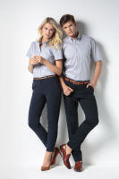 womens Oxford short sleeved Blouse