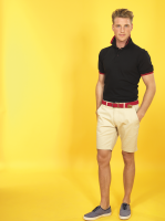 Mens classic fit tipped polo