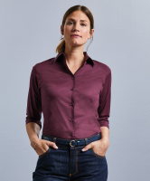 Womens ¾ sleeve easycare fitted shirt