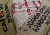 Recycled Coffee Bean Bag Apron - Lined