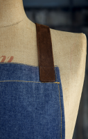 Denim Bib Apron Suede (Faux) Straps